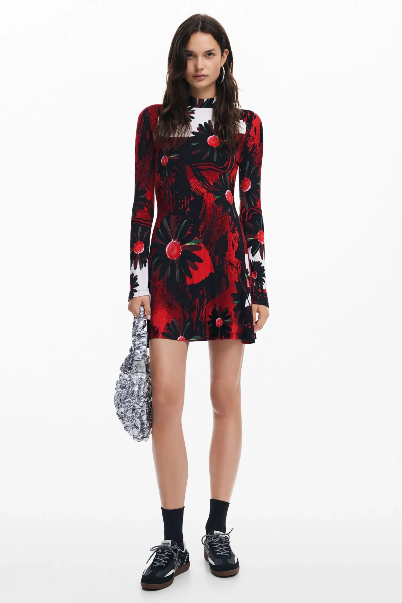 Mini dress with M. Christian Lacroix print