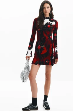 Mini dress with M. Christian Lacroix print