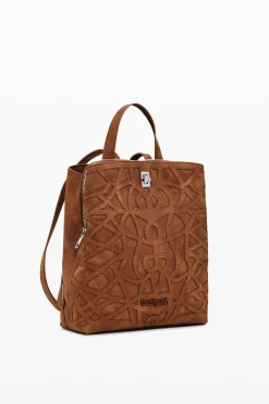 Mini embossed backpack