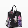 Mini faux leather backpack