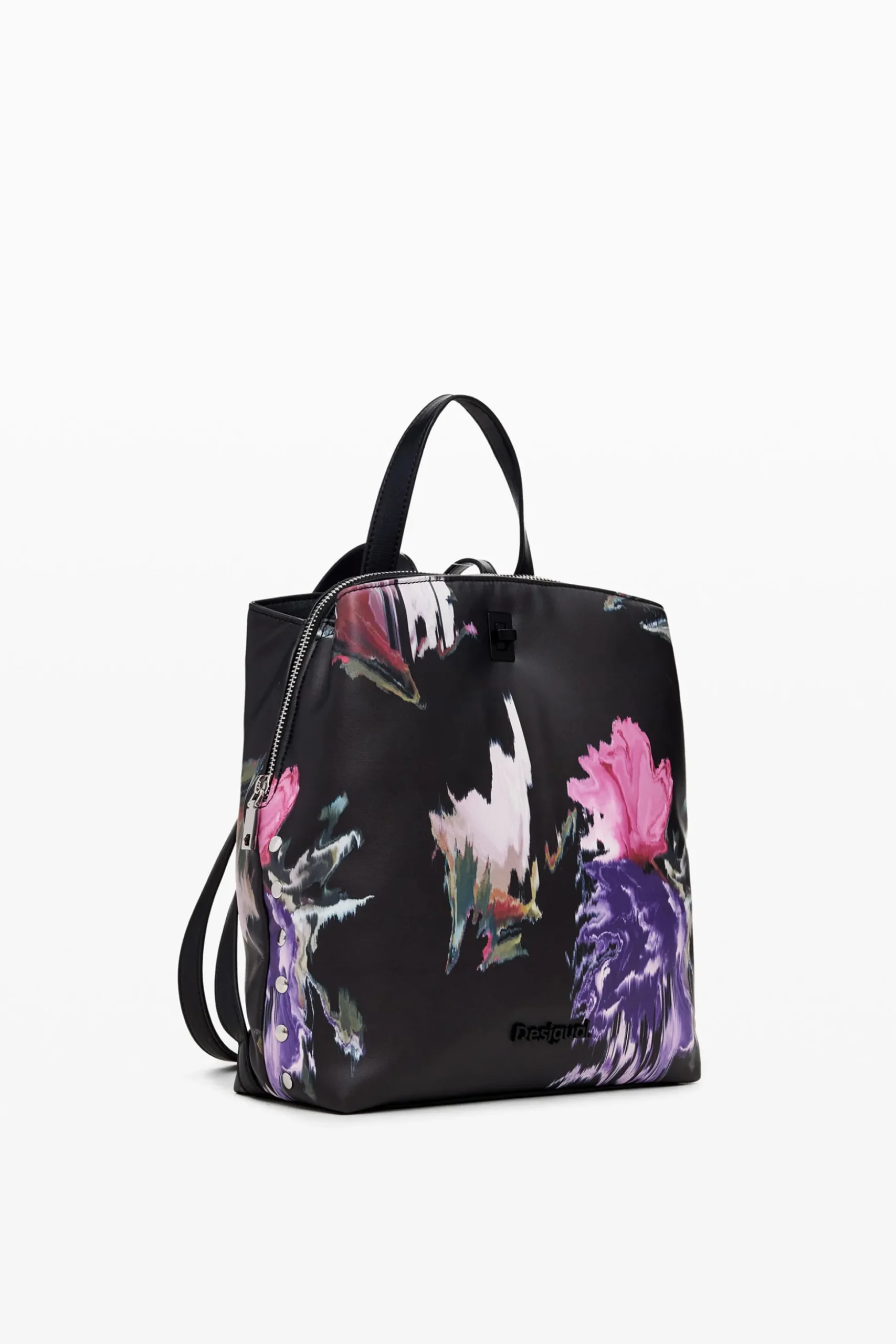 Mini faux leather backpack