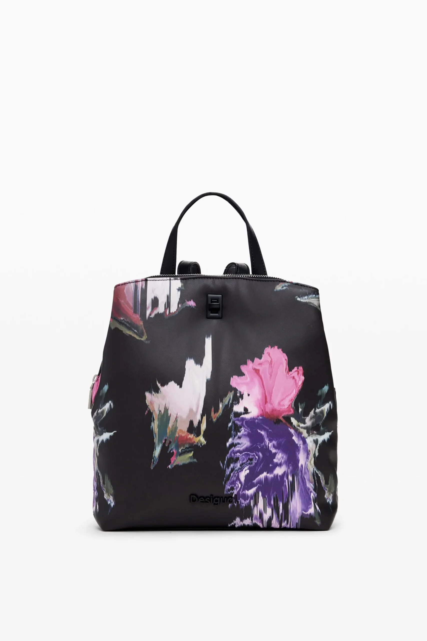 Mini faux leather backpack