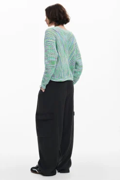Multicolored printed cardigan
