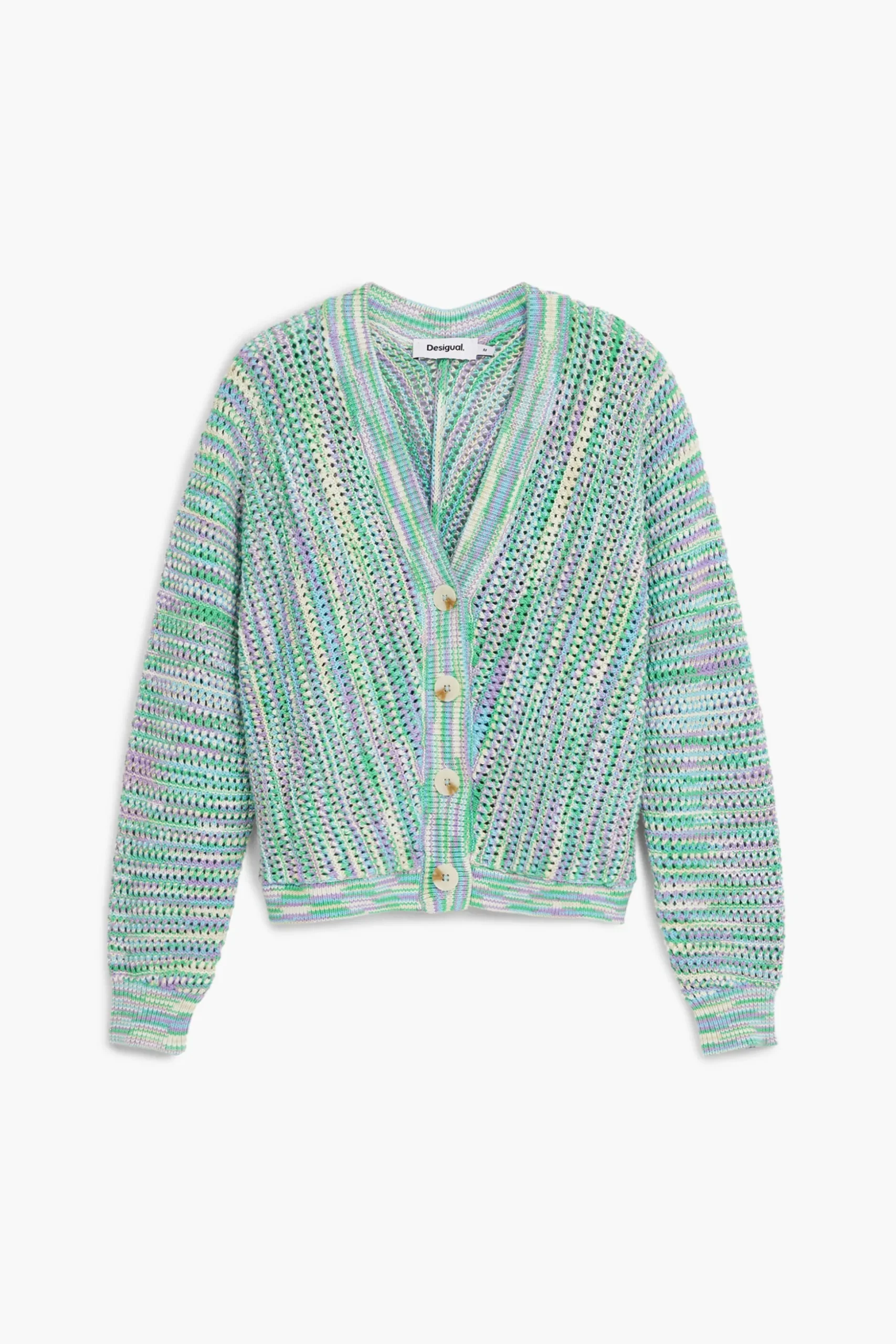 Multicolored printed cardigan