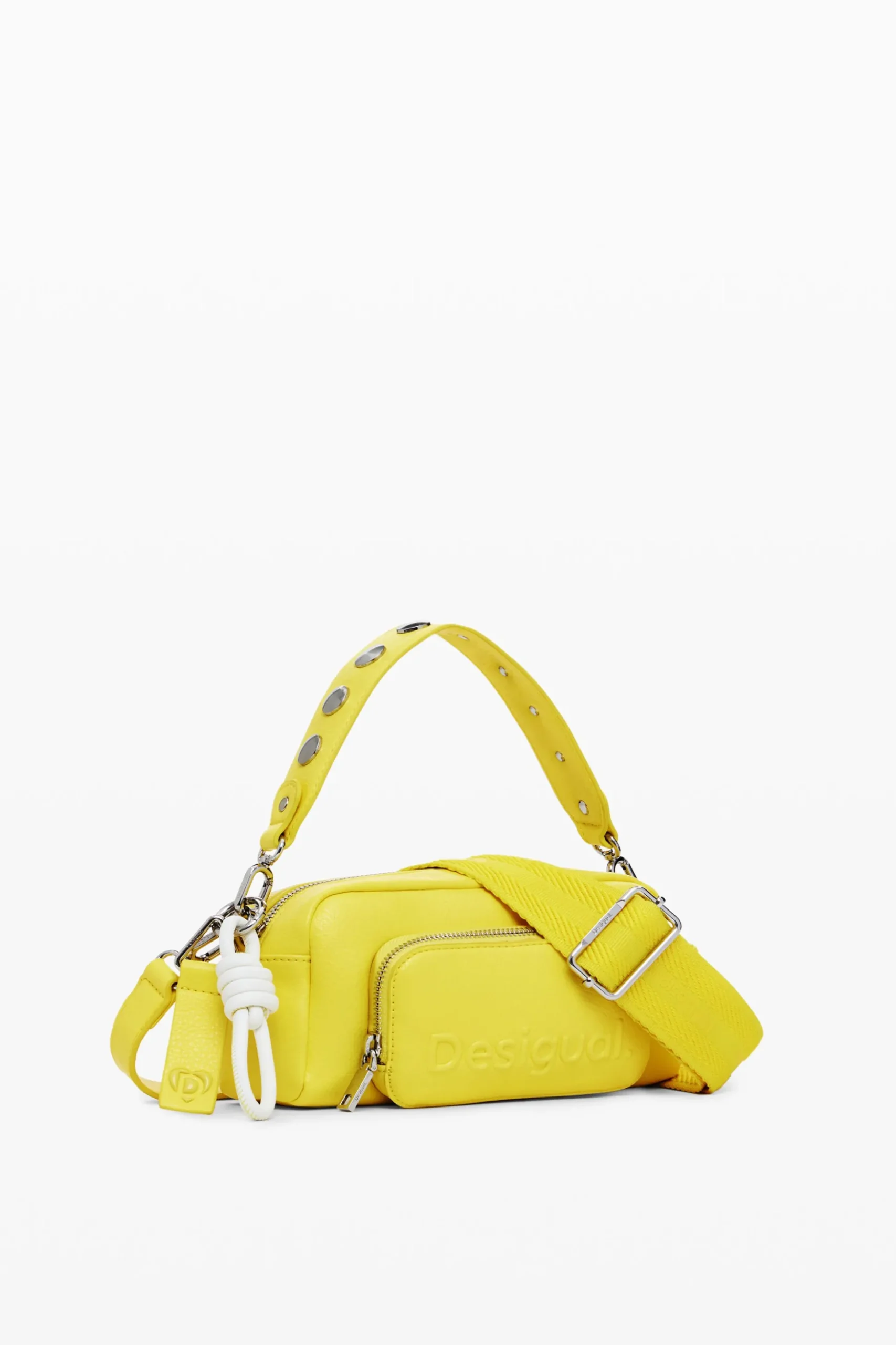 Multi-handle faux leather crossbody bag