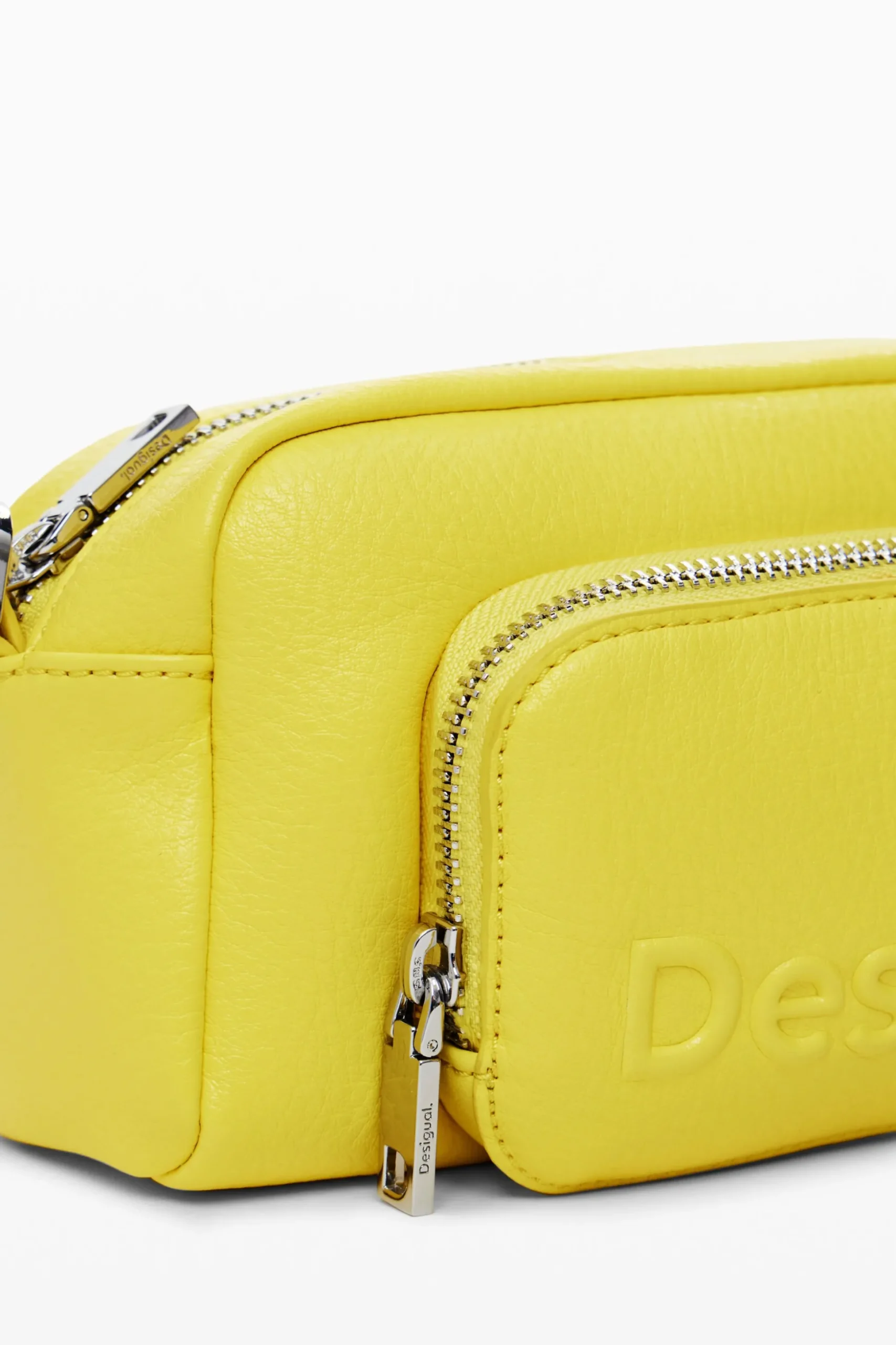 Multi-handle faux leather crossbody bag