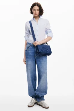 Multi-handle floral crossbody bag