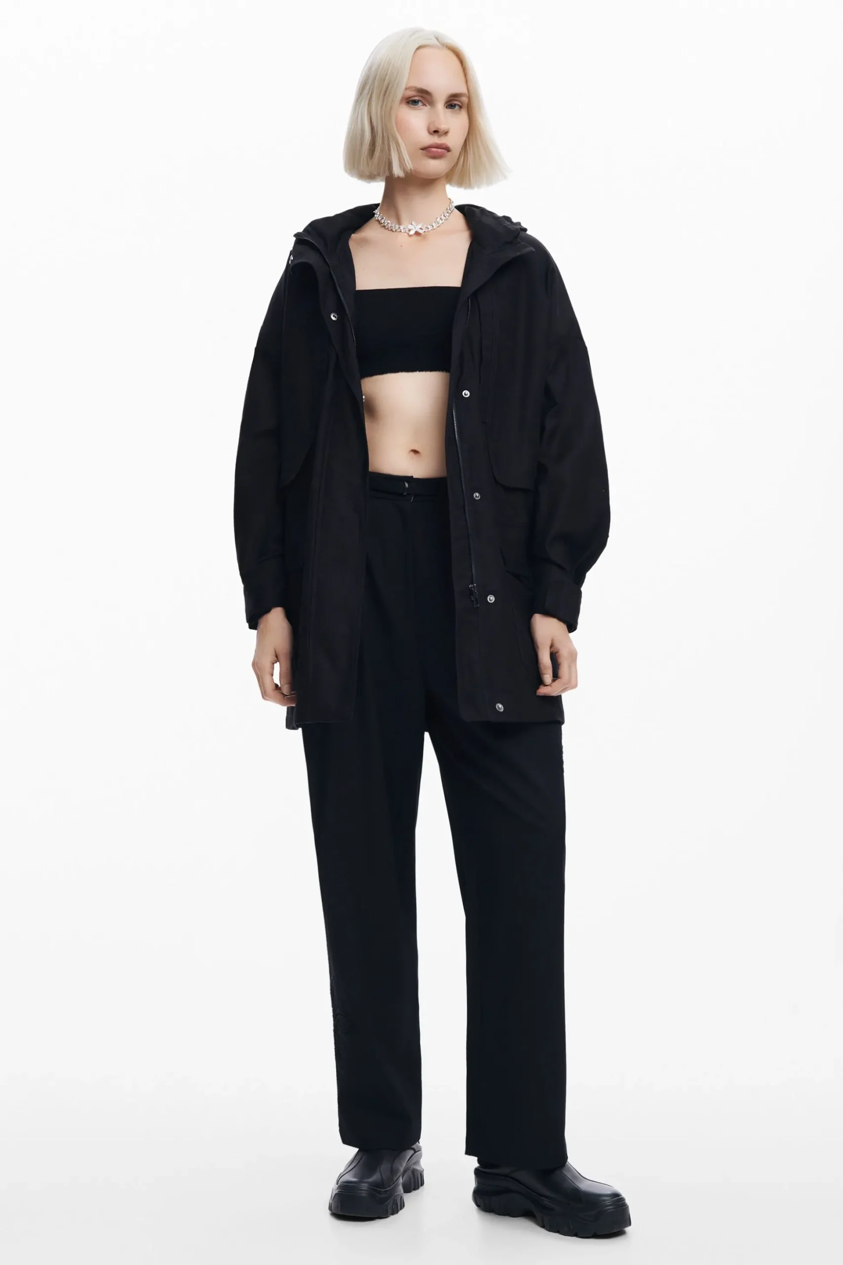 Multi-pocket lined parka