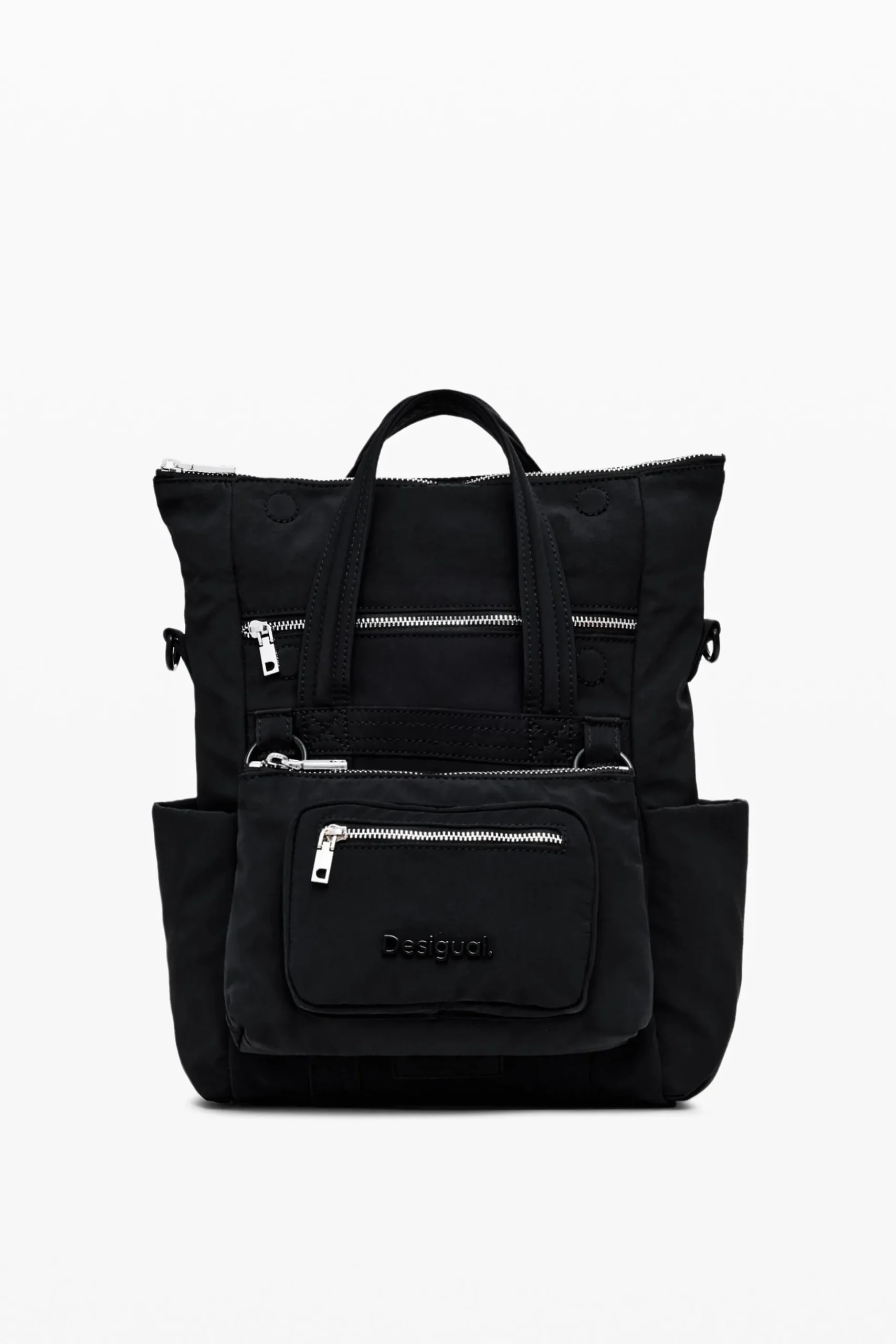 Multi-pocket nylon handbag