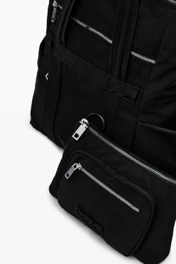 Multi-pocket nylon handbag