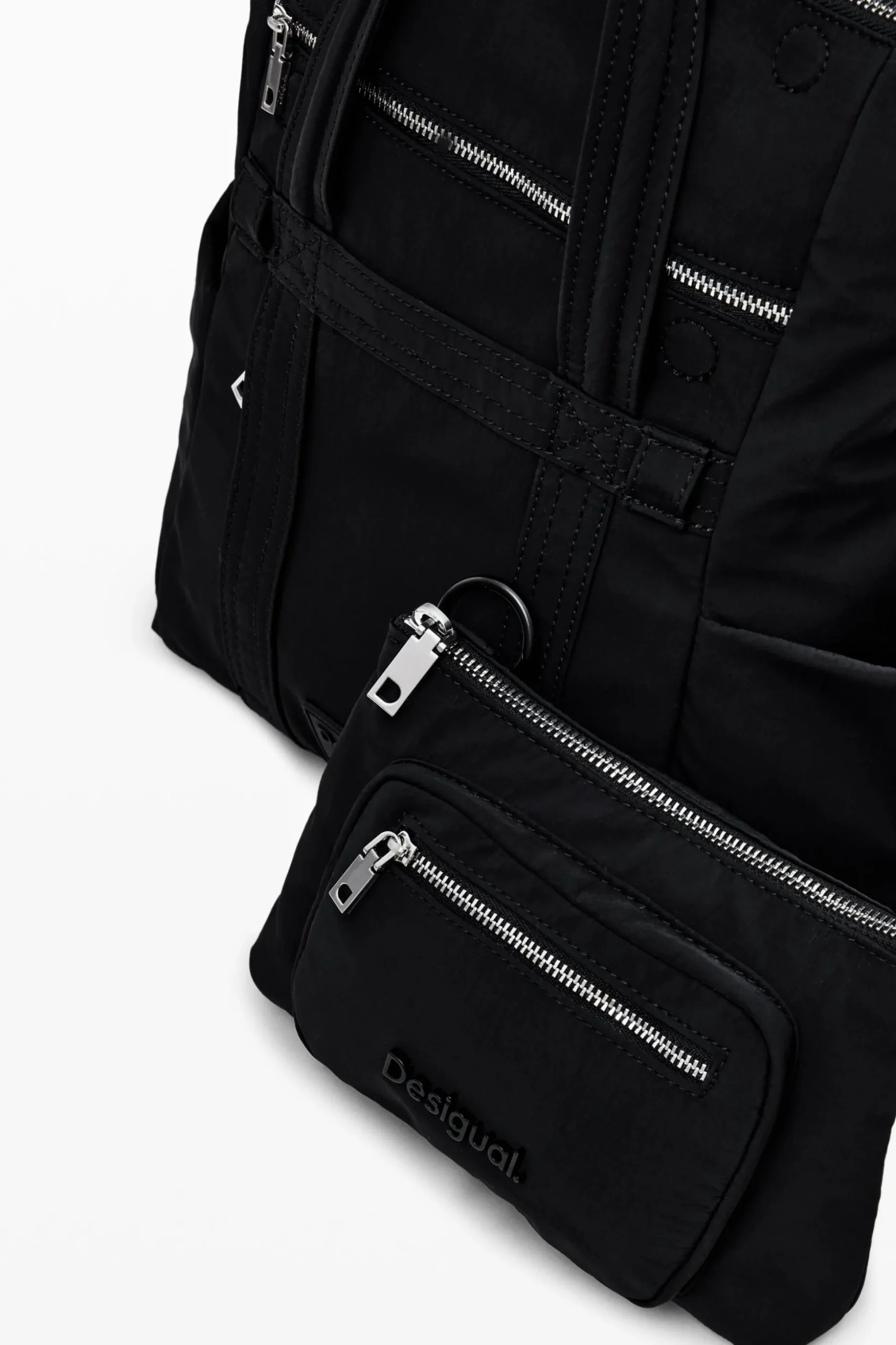 Multi-pocket nylon handbag
