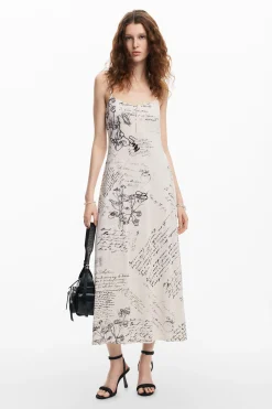 Newspaper print dress