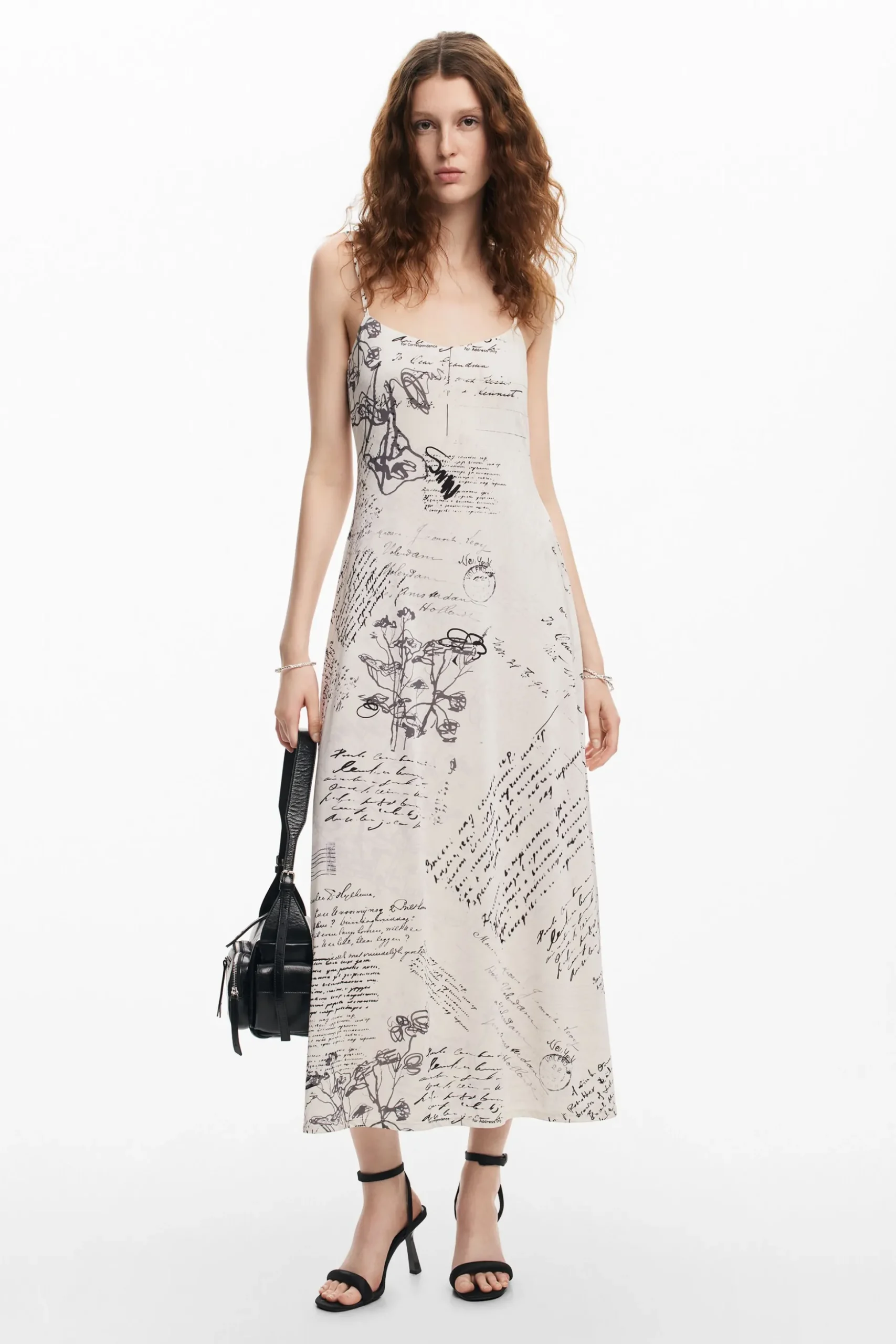 Newspaper print dress
