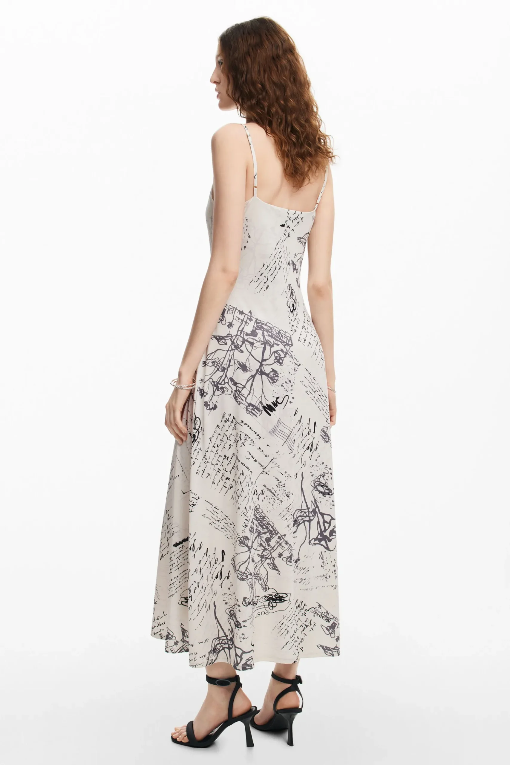 Newspaper print dress