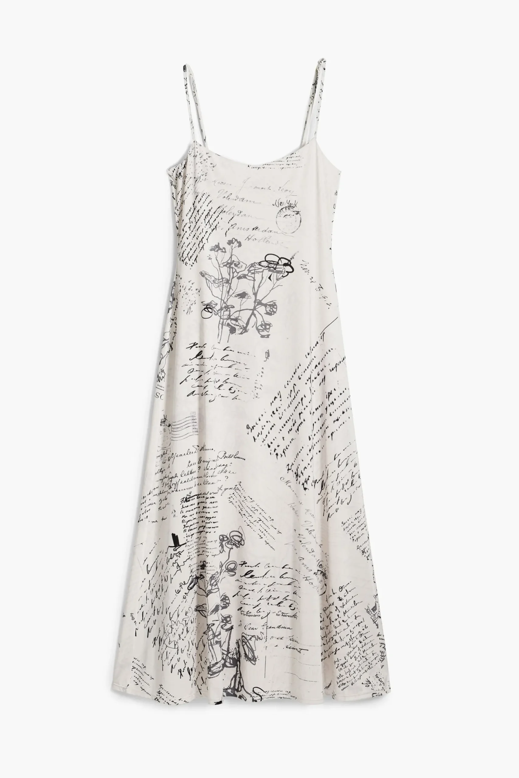 Newspaper print dress