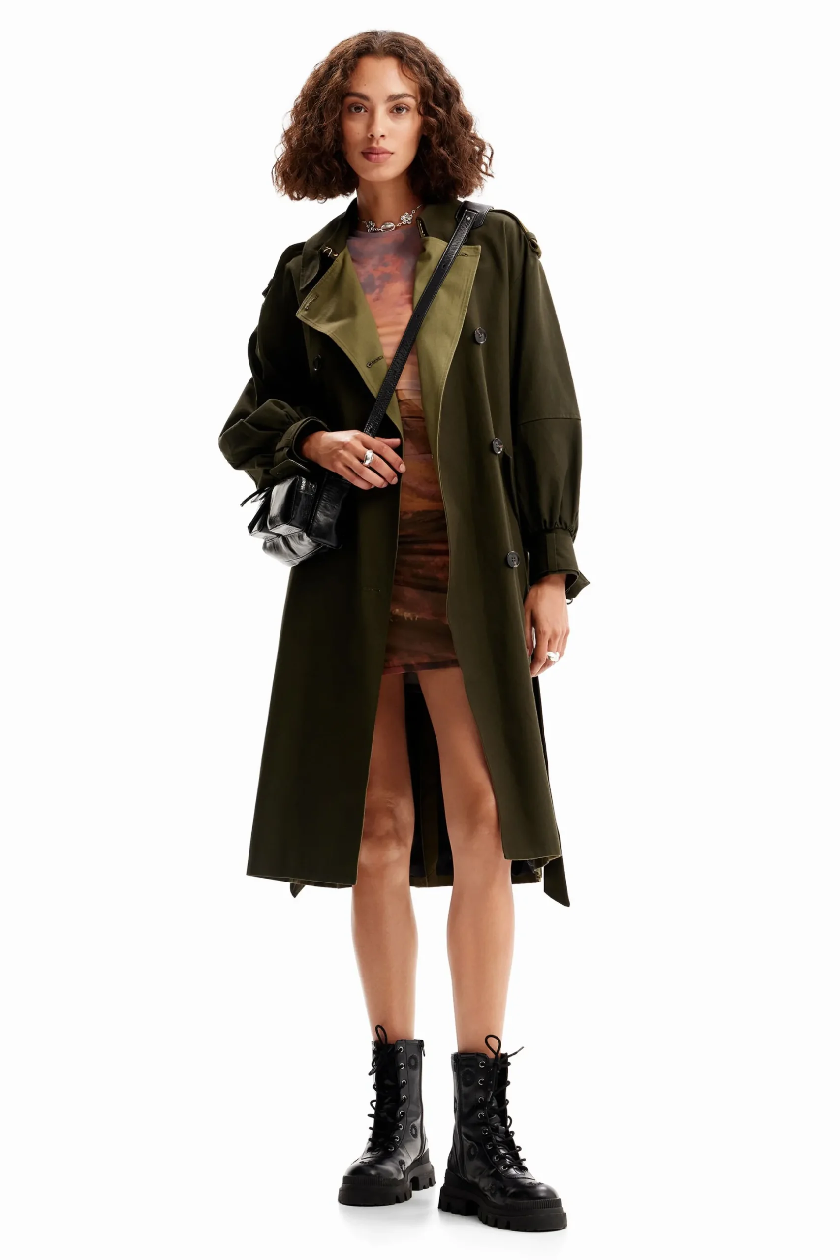 Oversize belted trench coat