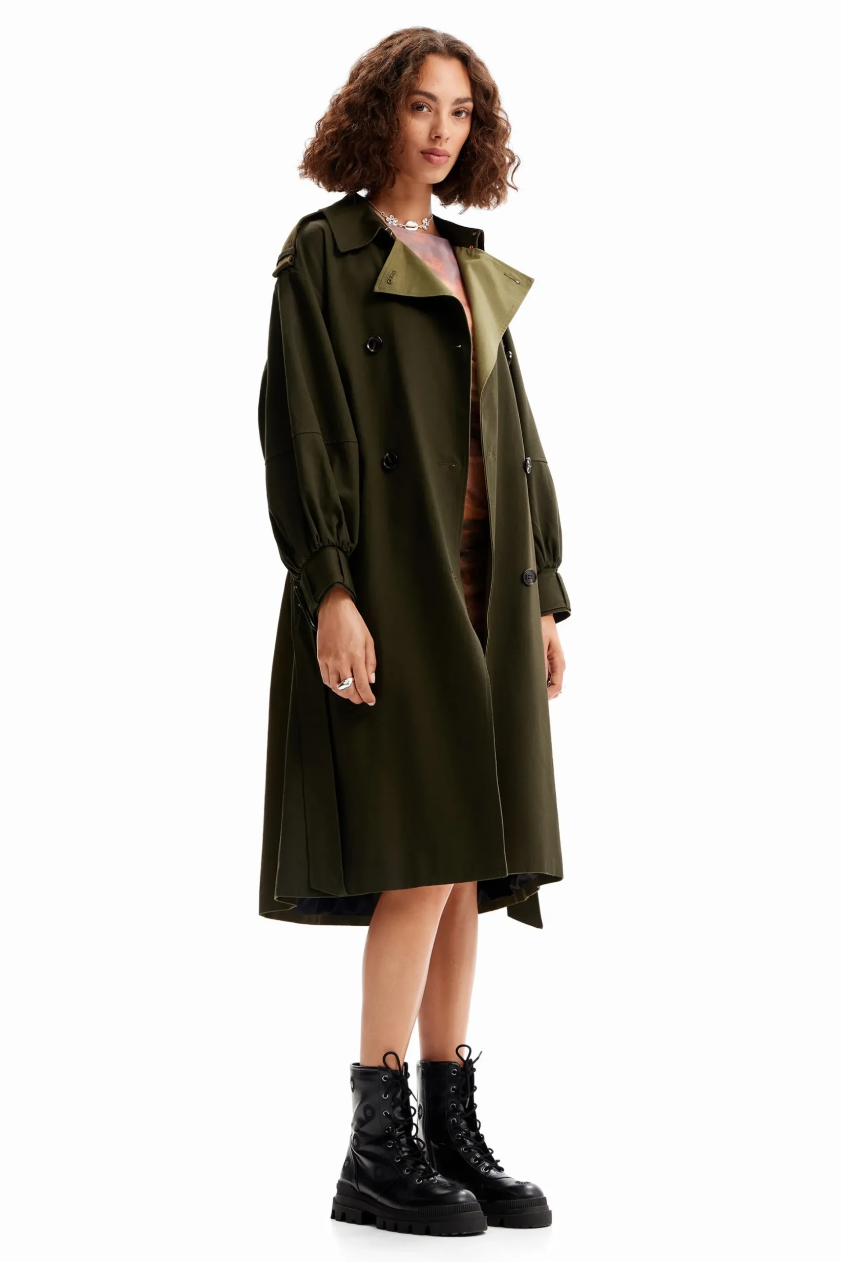Oversize belted trench coat
