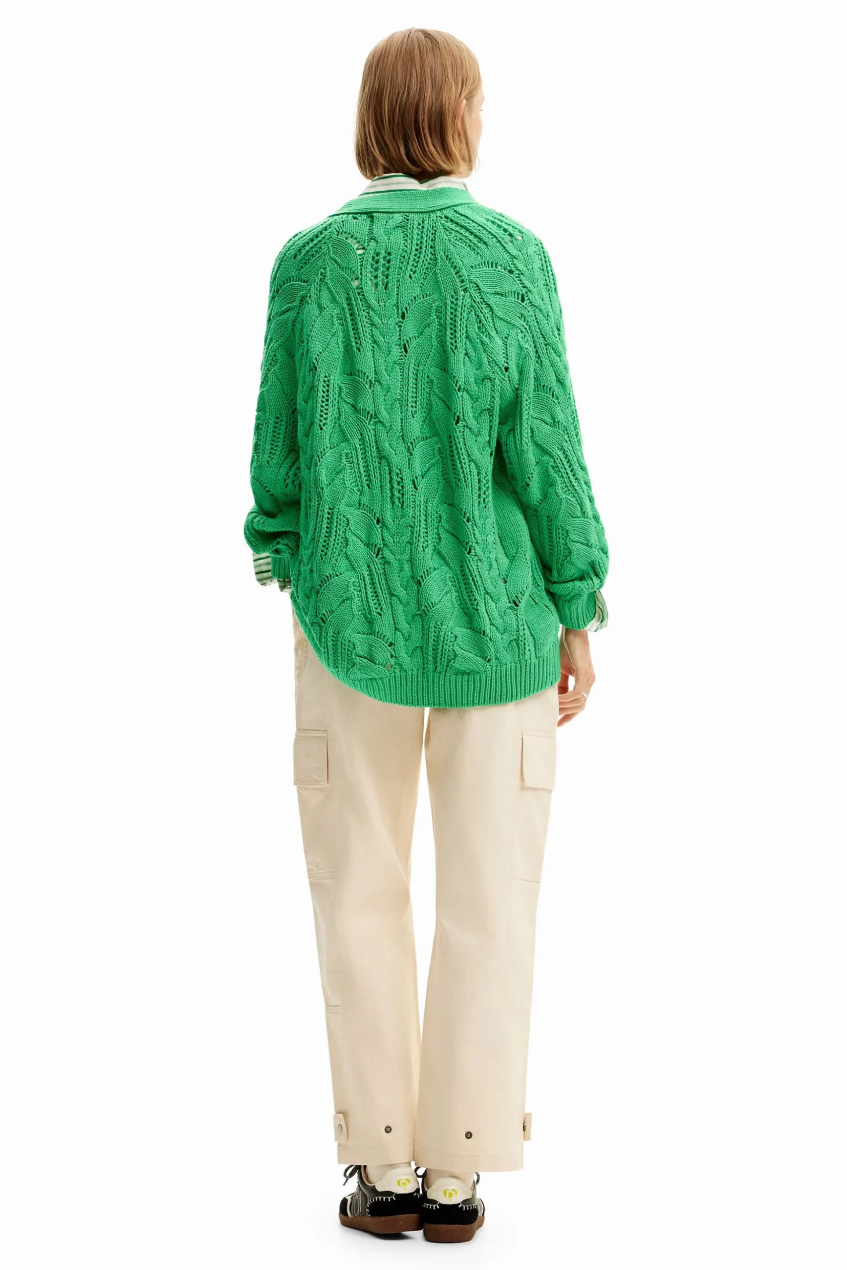 Oversize openwork cardigan