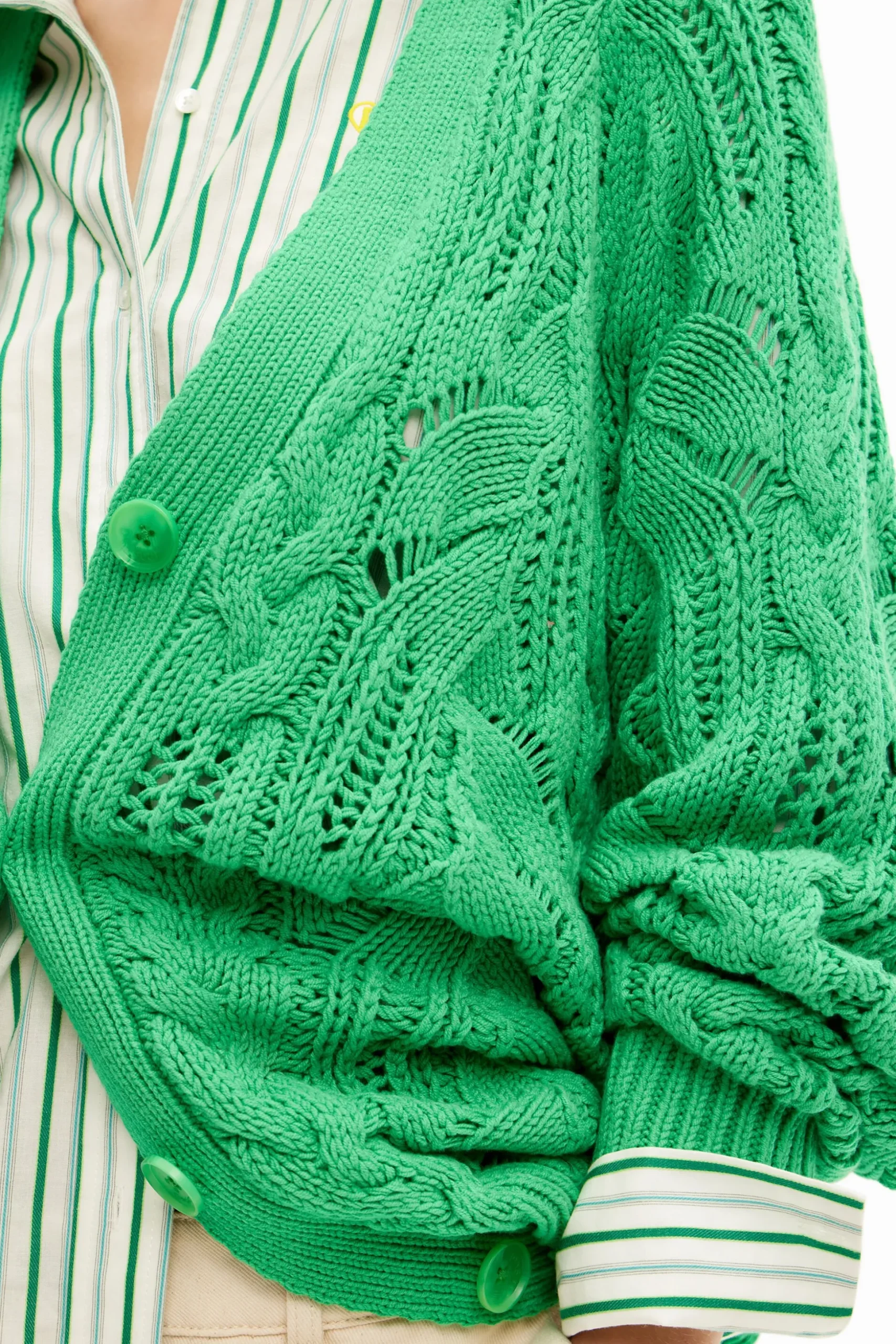 Oversize openwork cardigan