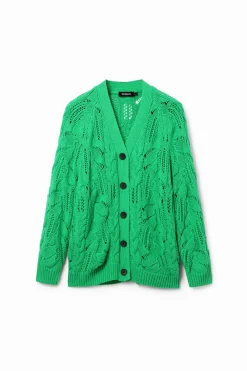 Oversize openwork cardigan