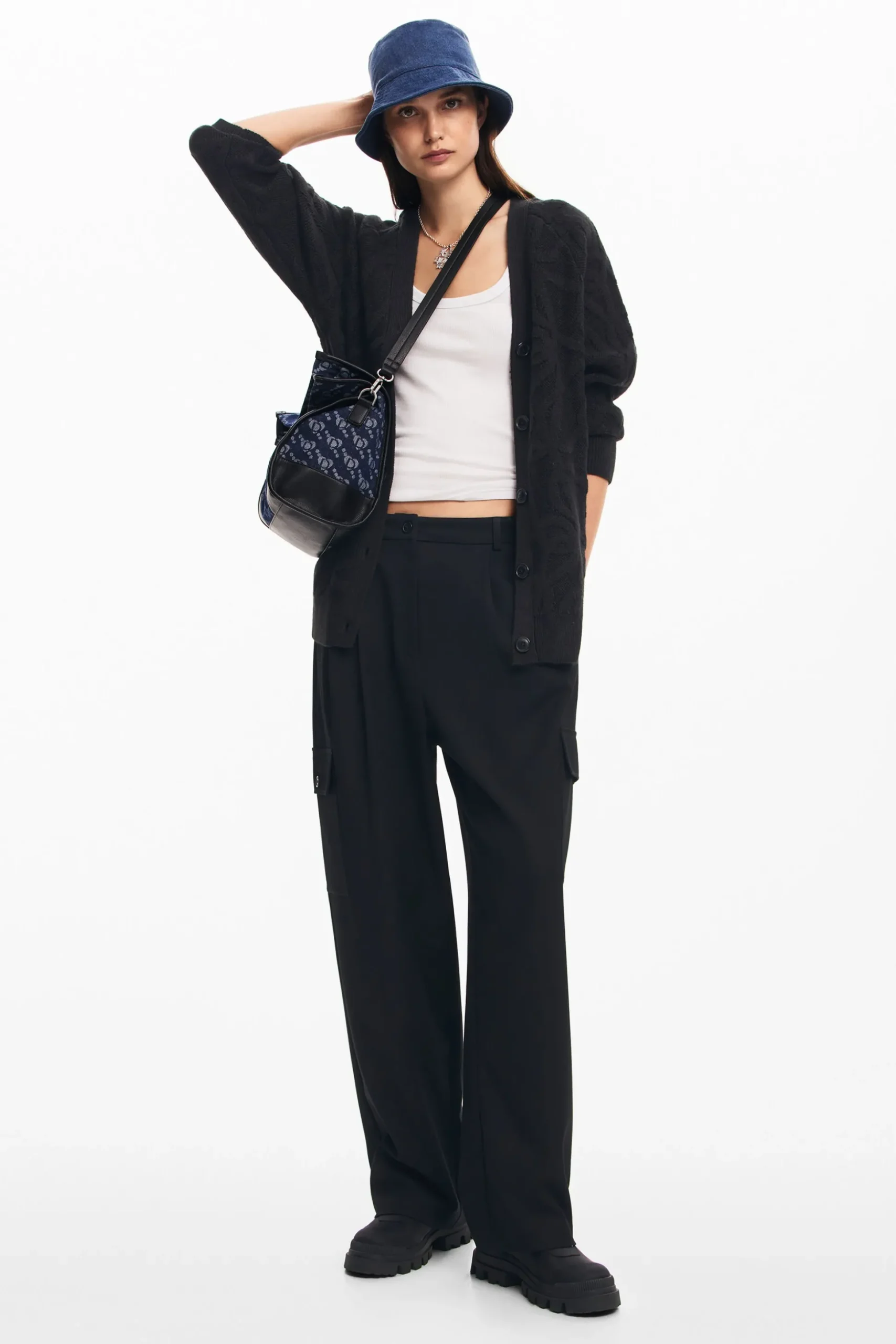 Oversized knit cardigan