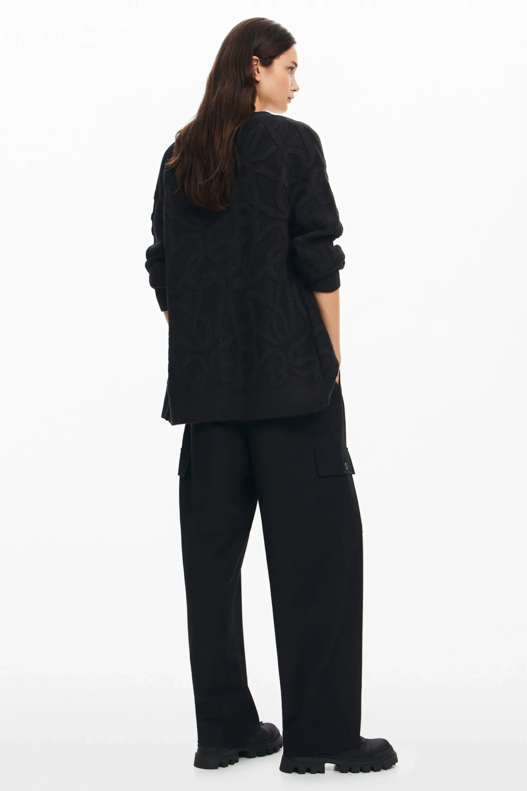 Oversized knit cardigan