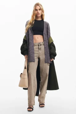 Oversized knit cardigan