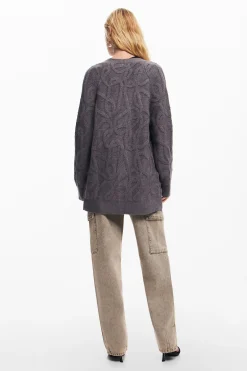 Oversized knit cardigan