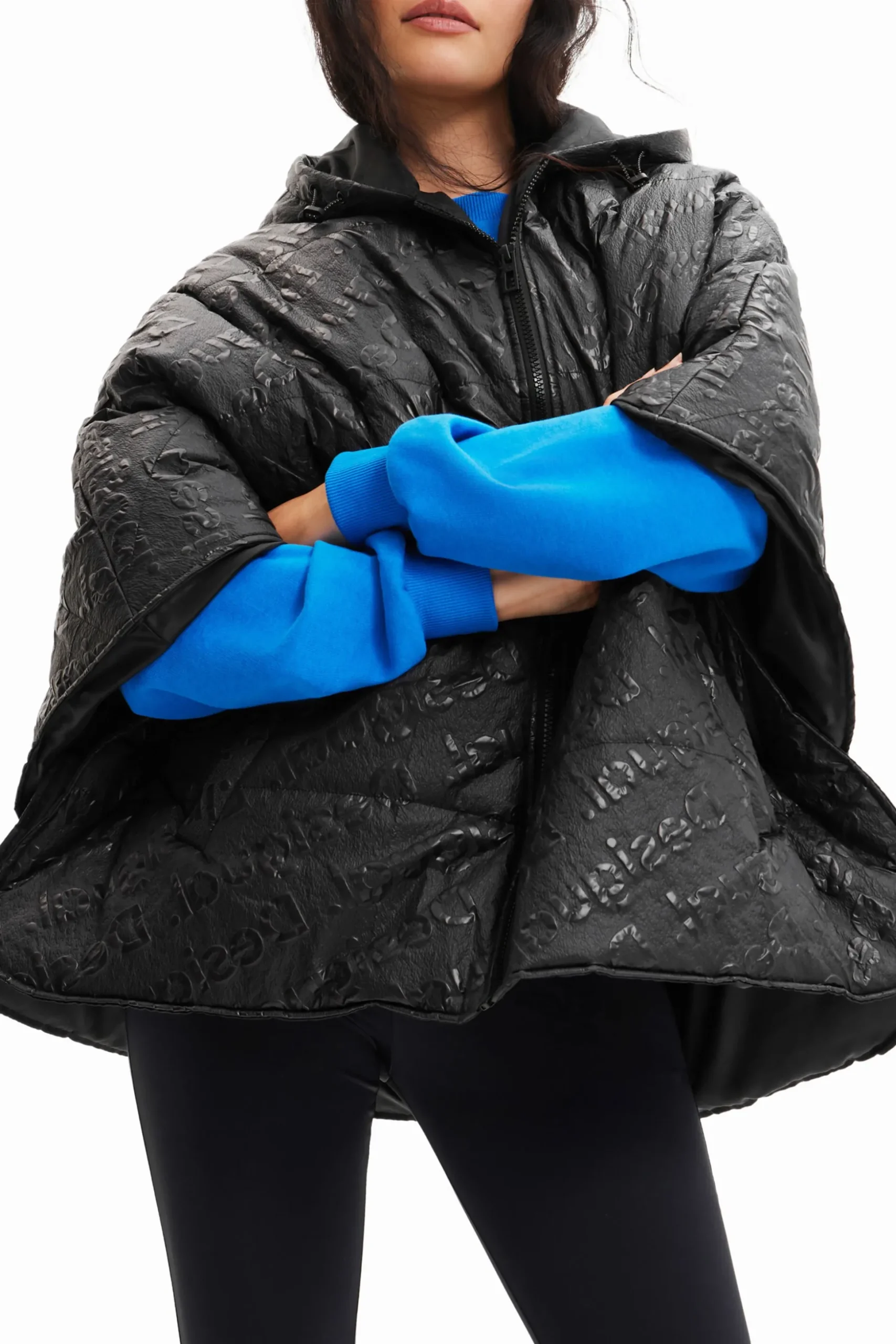 Padded logo poncho