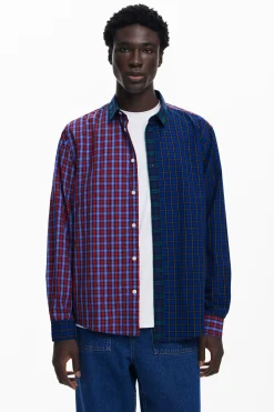 Patchwork checkered shirt