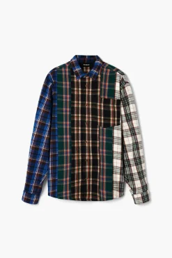 Patchwork checkered shirt