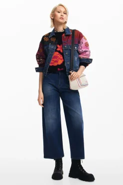 Patchwork denim jacket