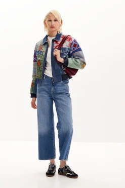 Patchwork denim jacket