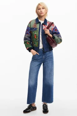 Patchwork denim jacket