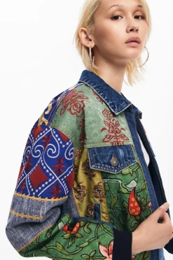 Patchwork denim jacket