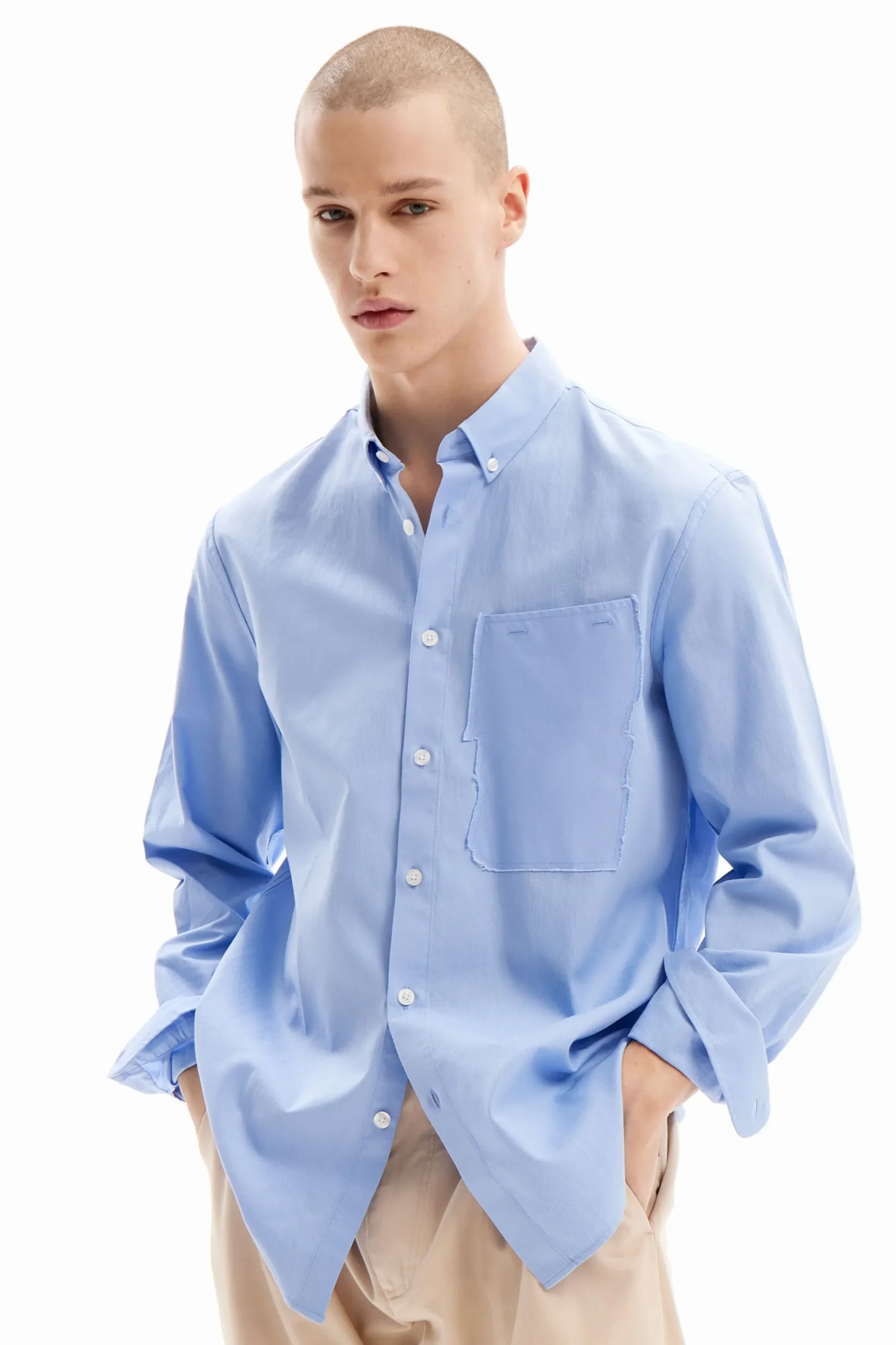 Patchwork poplin shirt