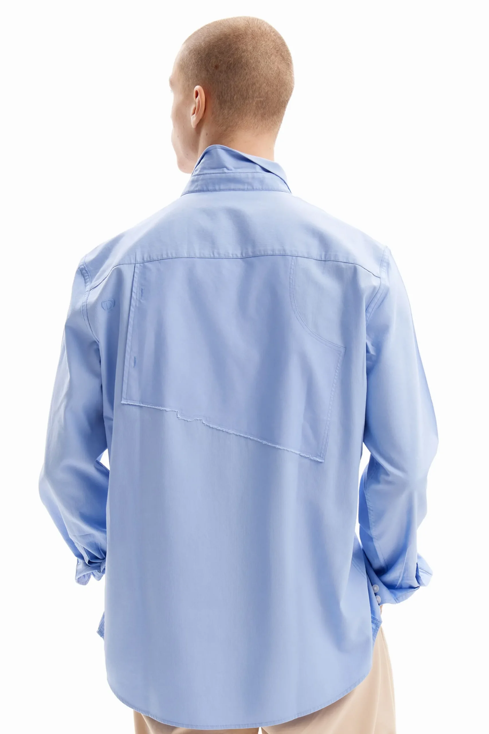 Patchwork poplin shirt