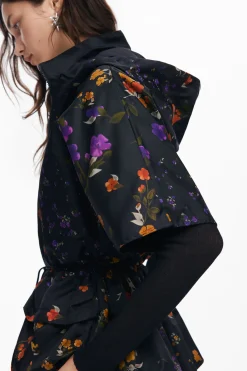 Petal zipper poncho