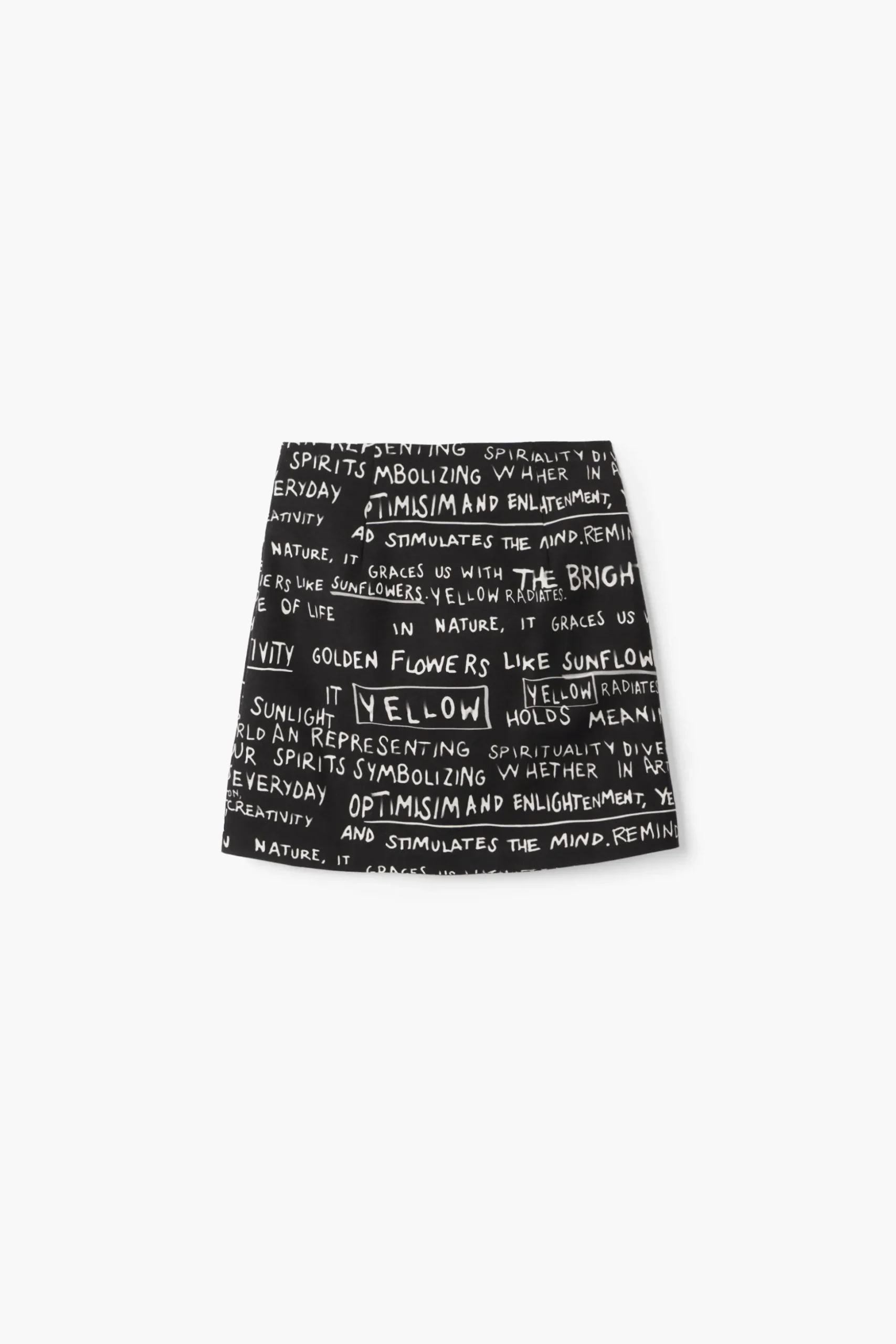 Phrase print miniskirt