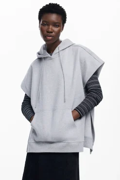 Plain poncho sweatshirt