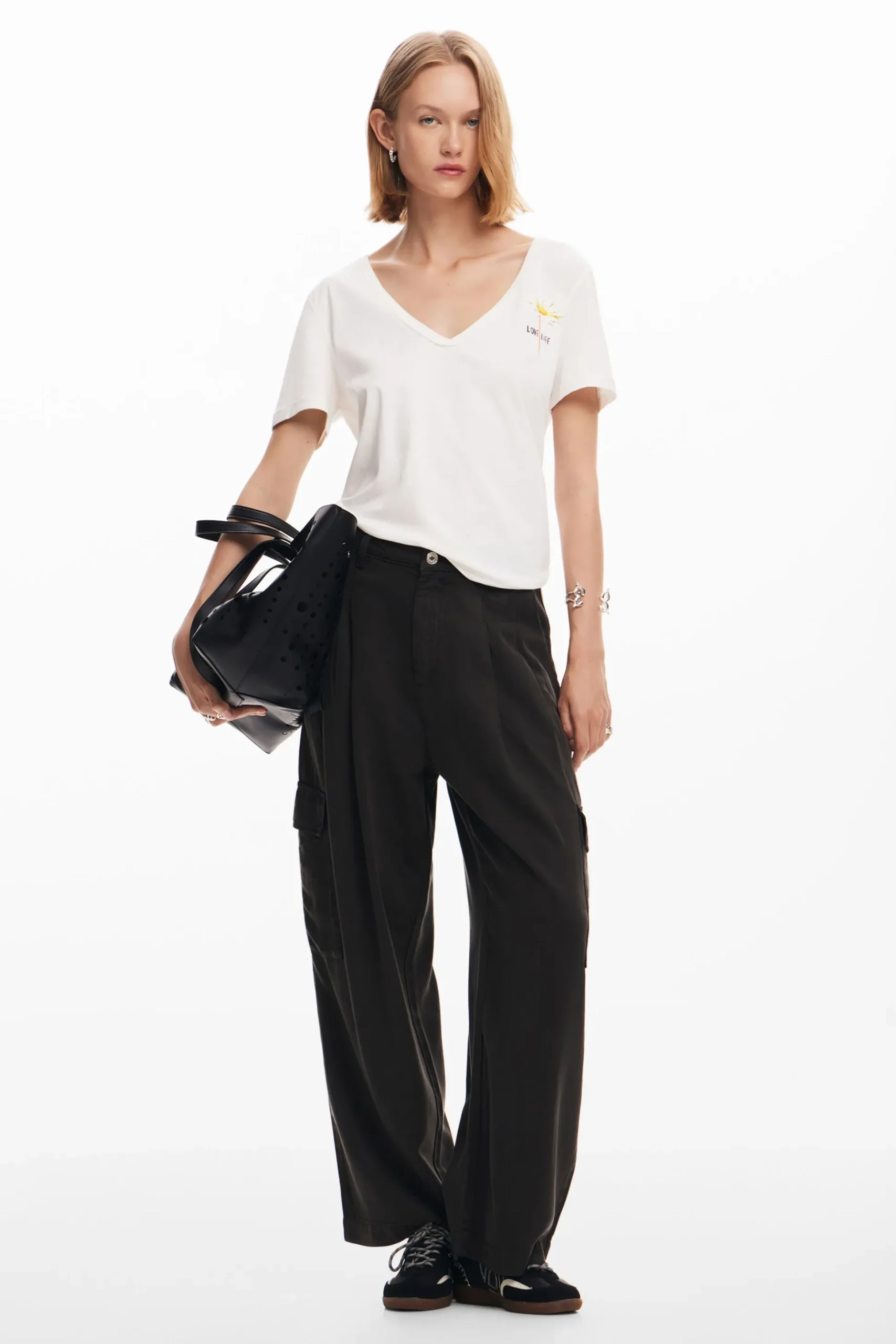 Plain T-shirt with message
