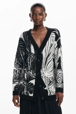 Printed cardigan