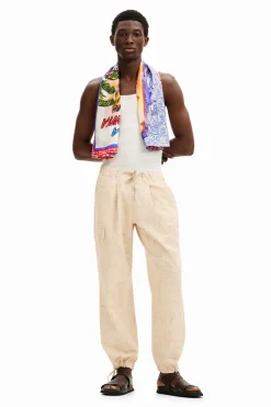 Printed cargo pants