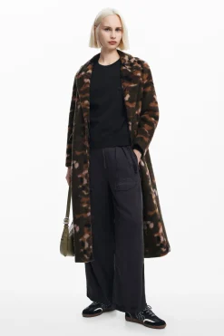 Printed long coat