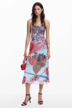Printed midi dress M. Christian Lacroix