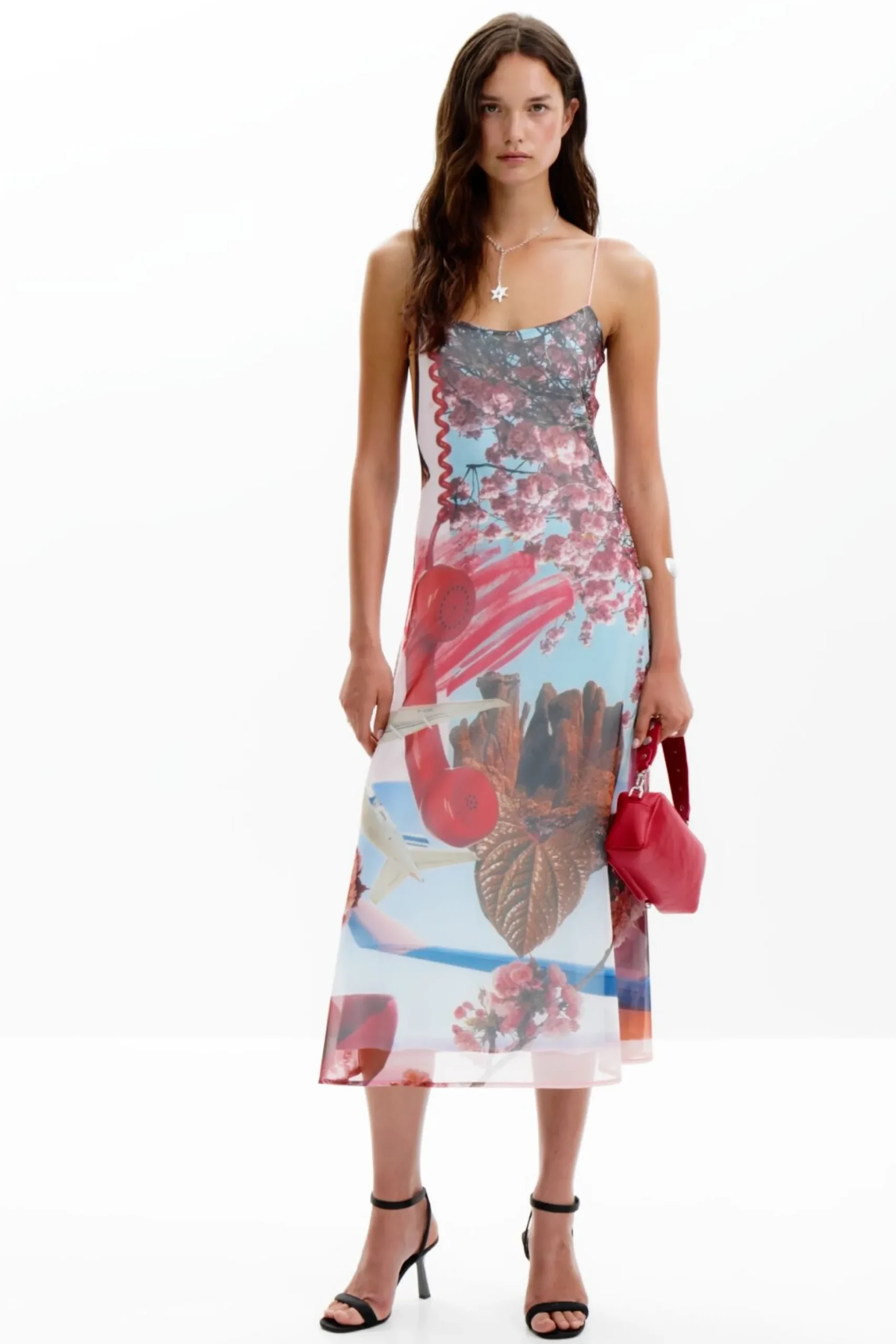 Printed midi dress M. Christian Lacroix