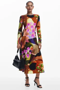 Printed midi dress M. Christian Lacroix