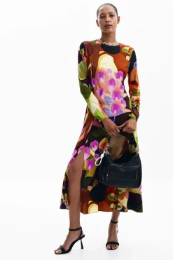 Printed midi dress M. Christian Lacroix