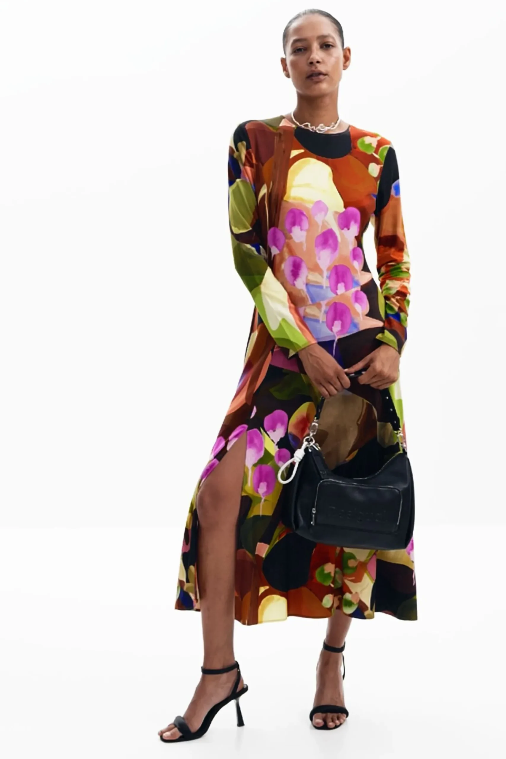 Printed midi dress M. Christian Lacroix
