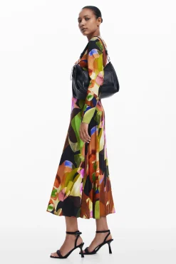 Printed midi dress M. Christian Lacroix
